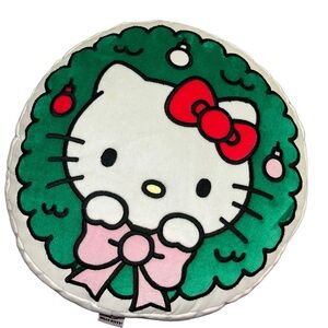 Hello Kitty pottery barn teen Christmas wreath holiday round pillow kids